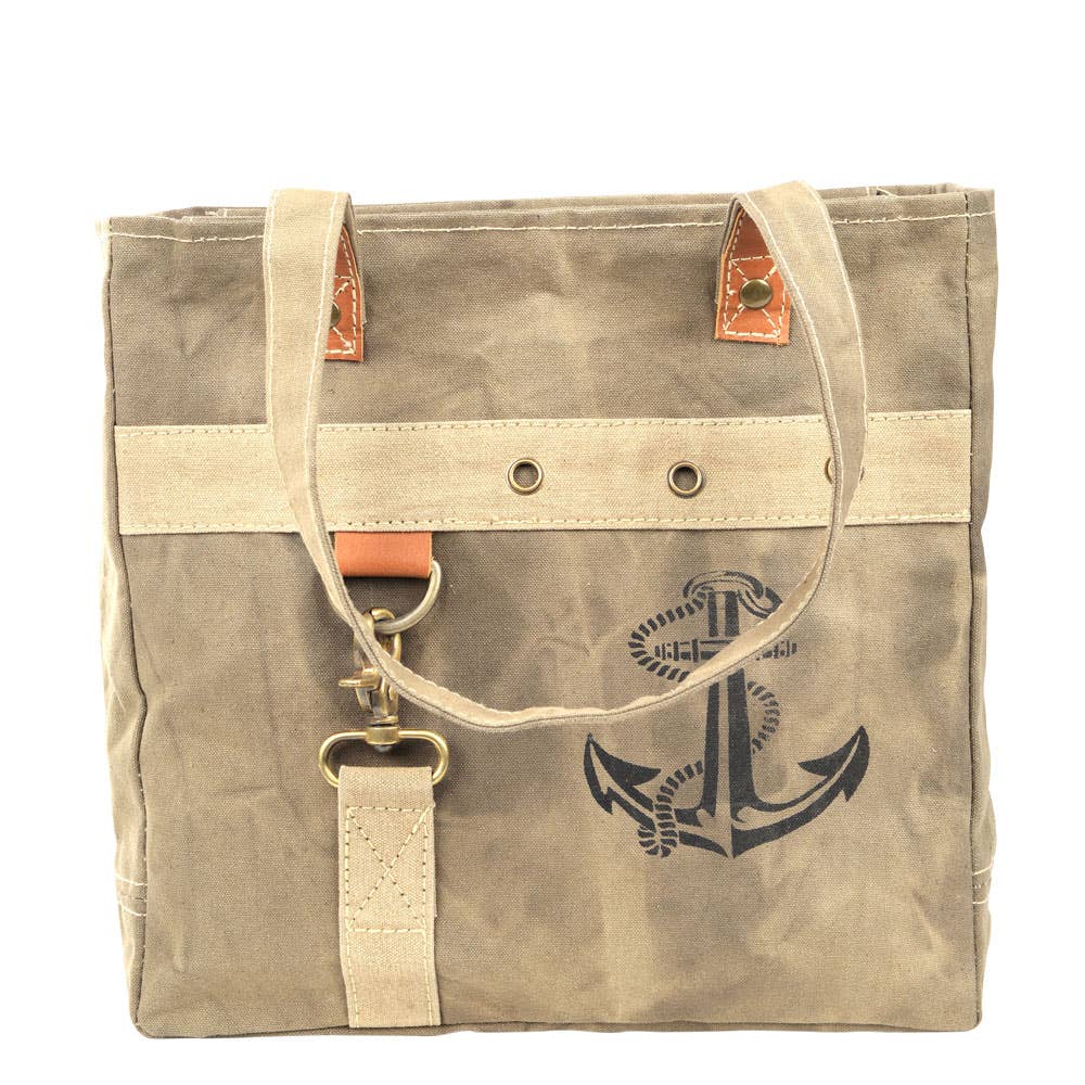 Plain Anchor Canvas Tote