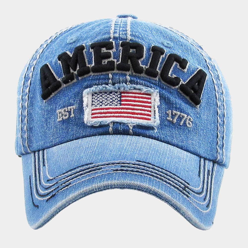 America Flag | Woman Baseball Cap Hat