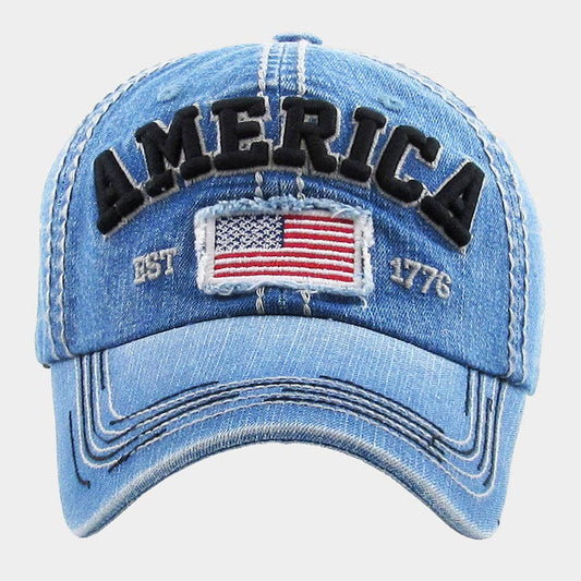 America Flag | Woman Baseball Cap Hat