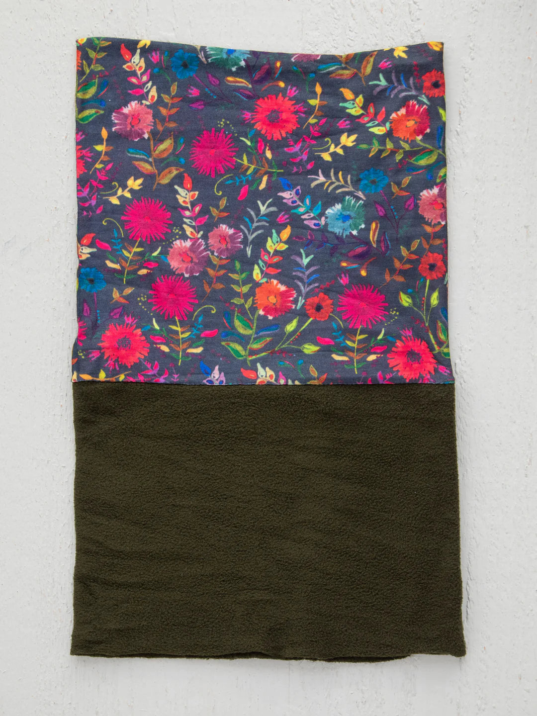 Natural Life Fleece Boho Bandeau® Headband-Navy Wildflower