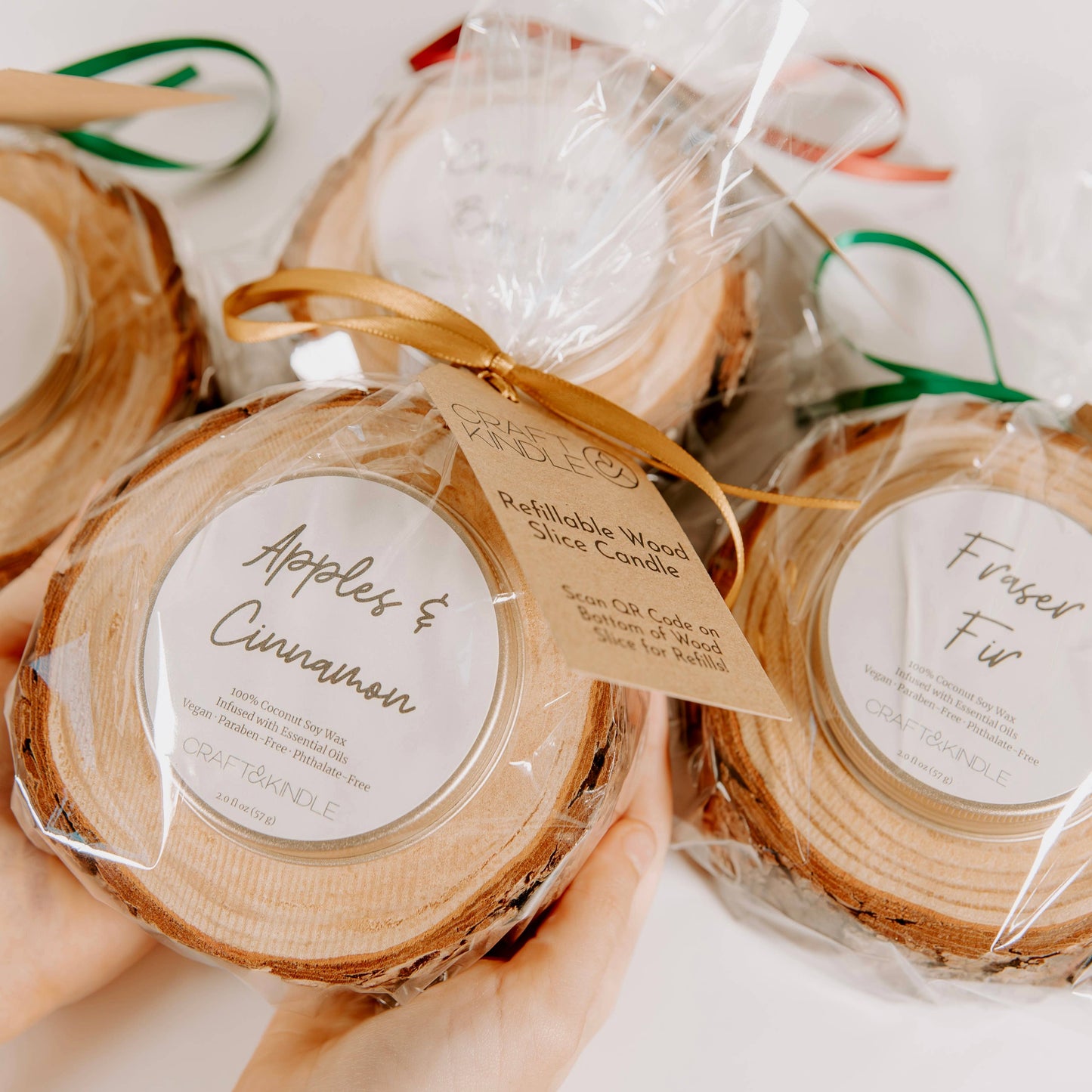 Holiday Gift Wrapped Candles - Christmas Stocking Stuffers