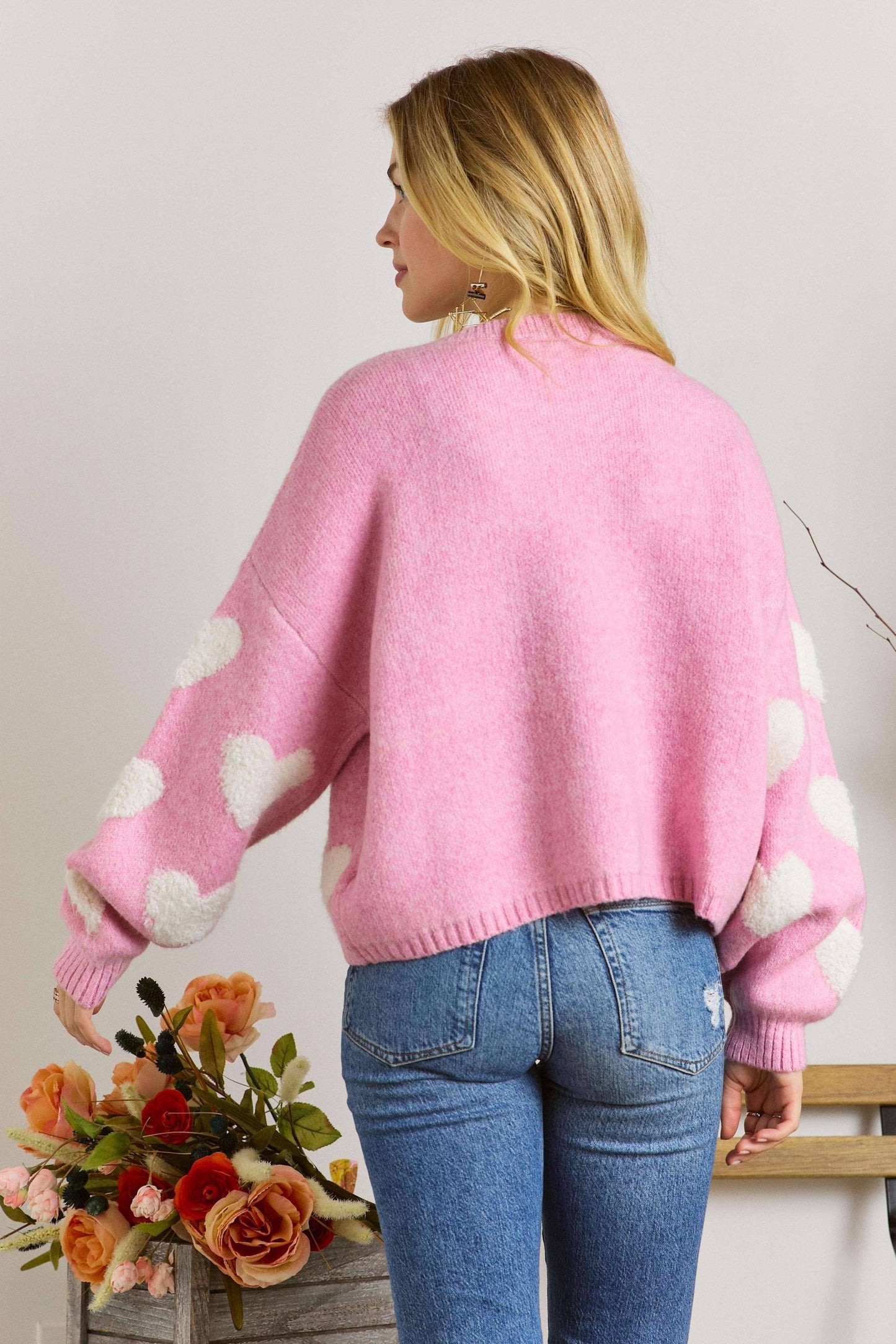 LOVELY HEART SWEATER TOP