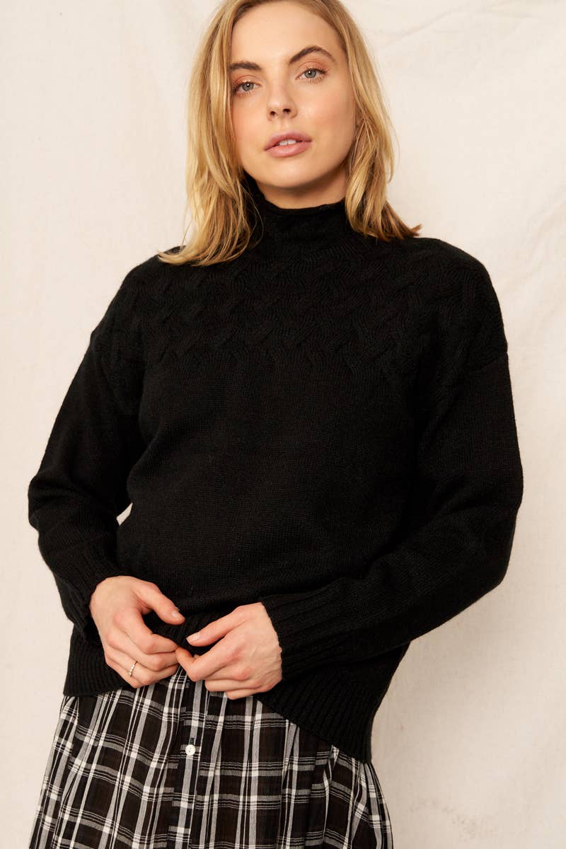 Long Sleeve Mock Neck Sweater