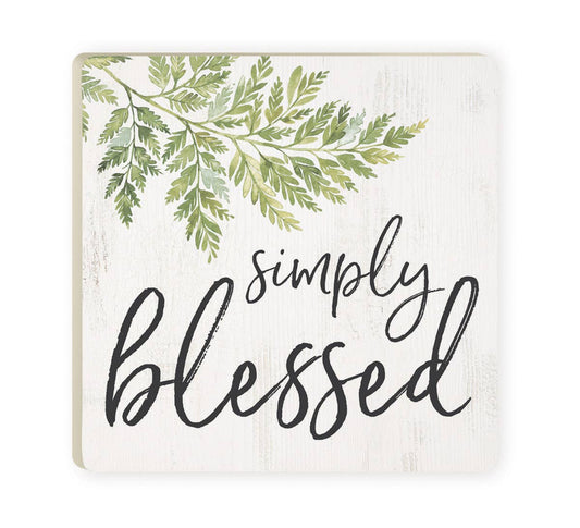 Simply Blessed Ceramic Coaster-2 Pack