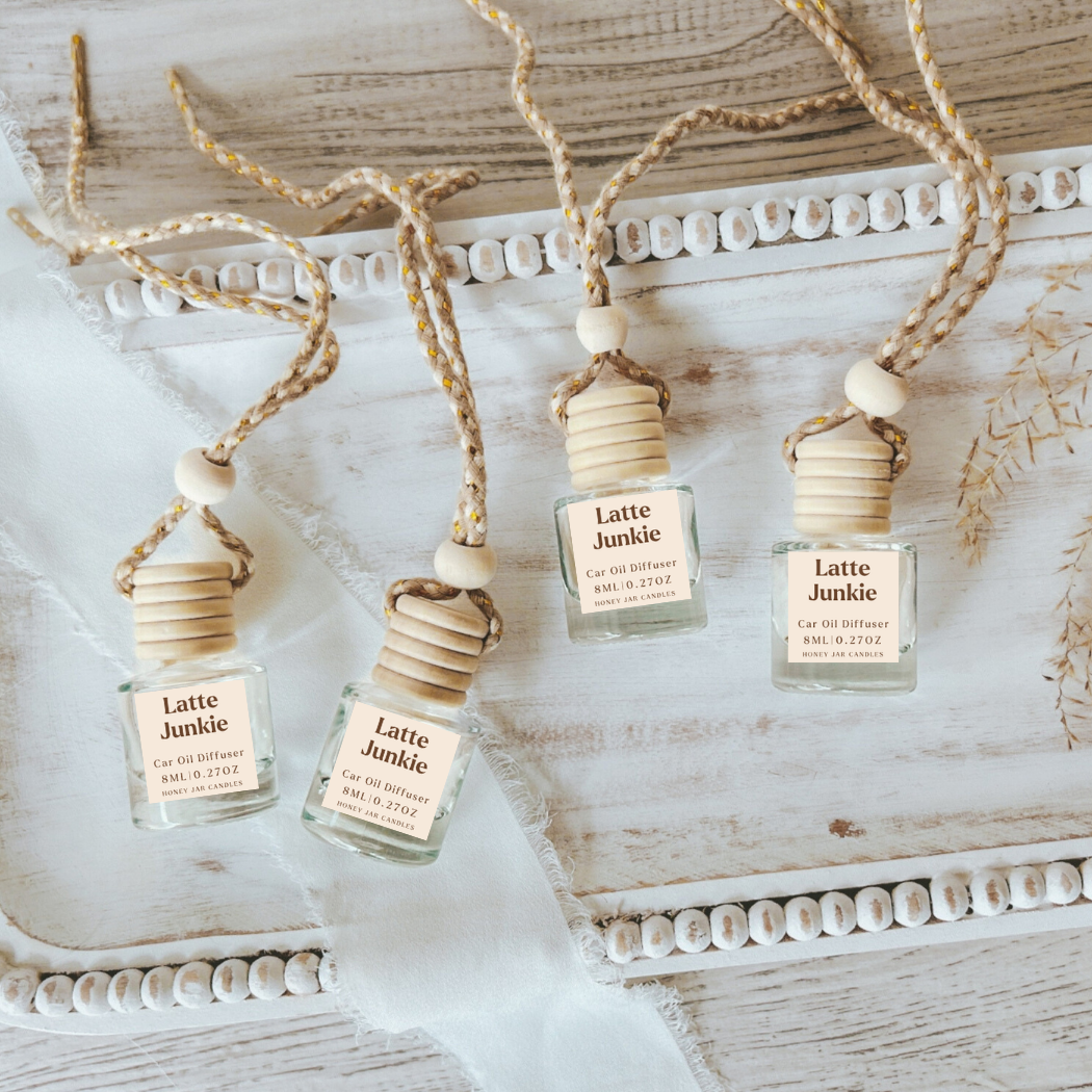 Hanging Car Diffusers | Latte Junkie | Made in USA