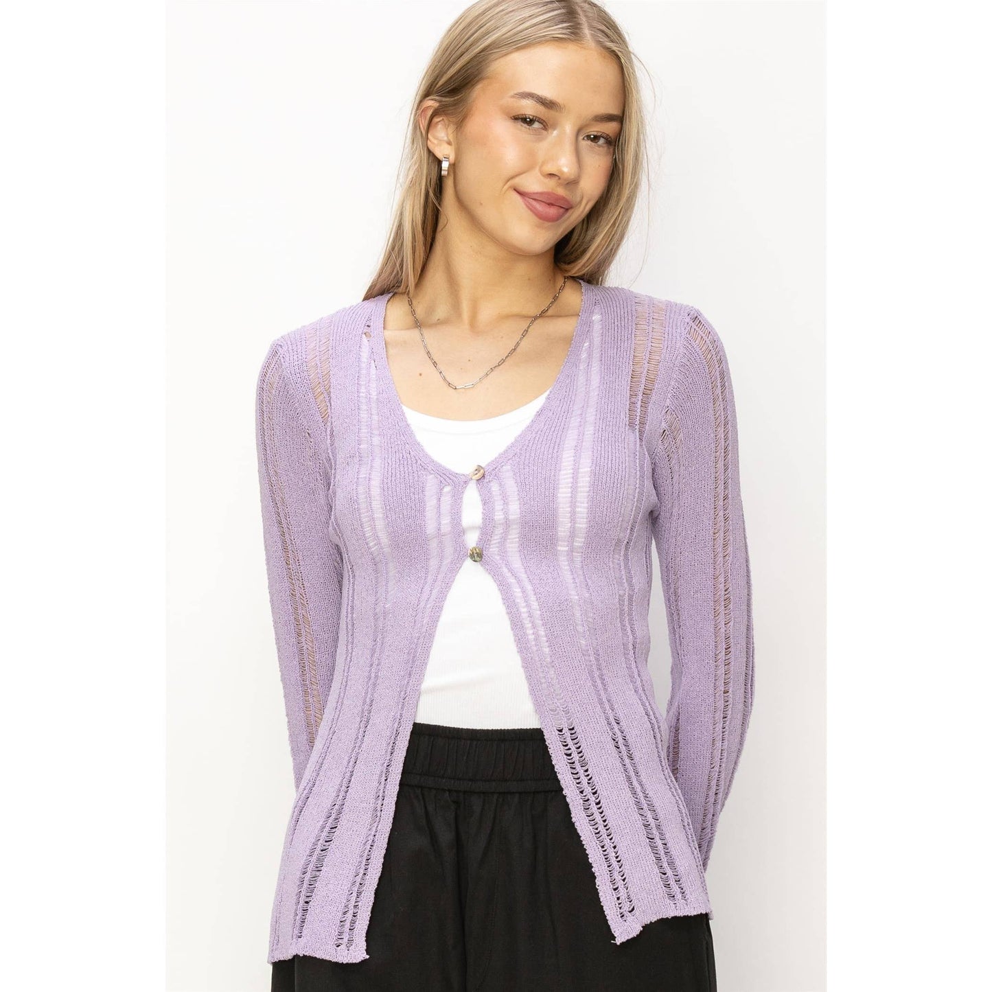 OPEN KNIT CARDIGAN