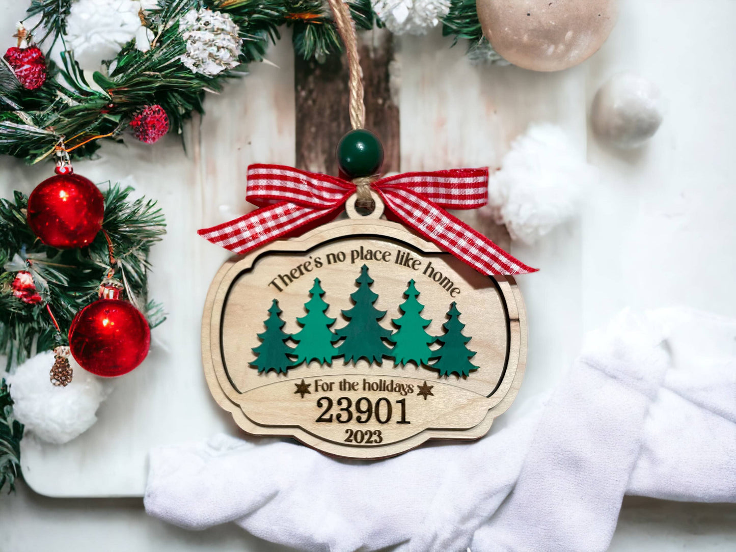 Theres No Place Like Home 62035 Zip Code Ornament