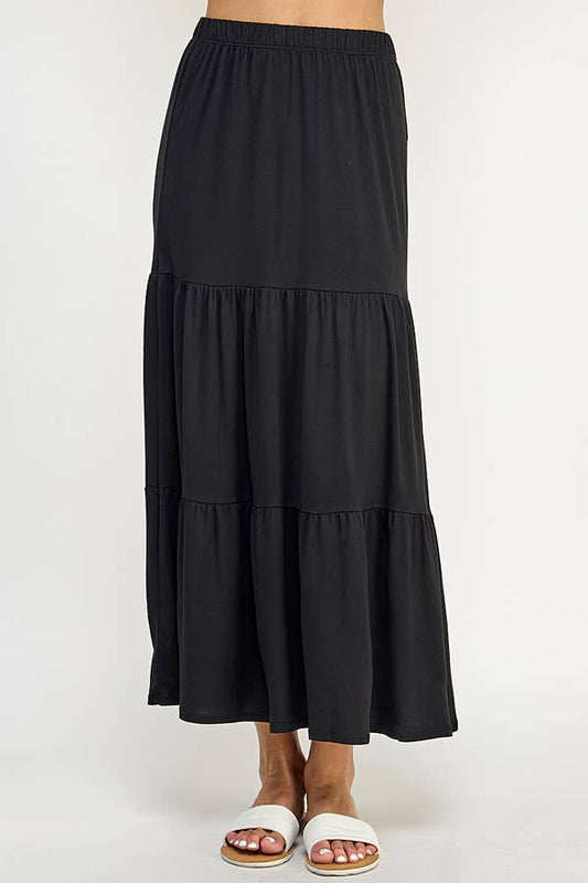 TIERED MIDAXI SKIRT