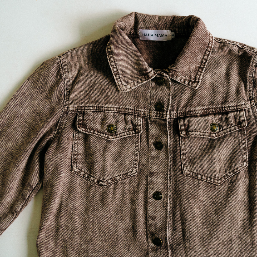 Brown Denim Jacket - Women's