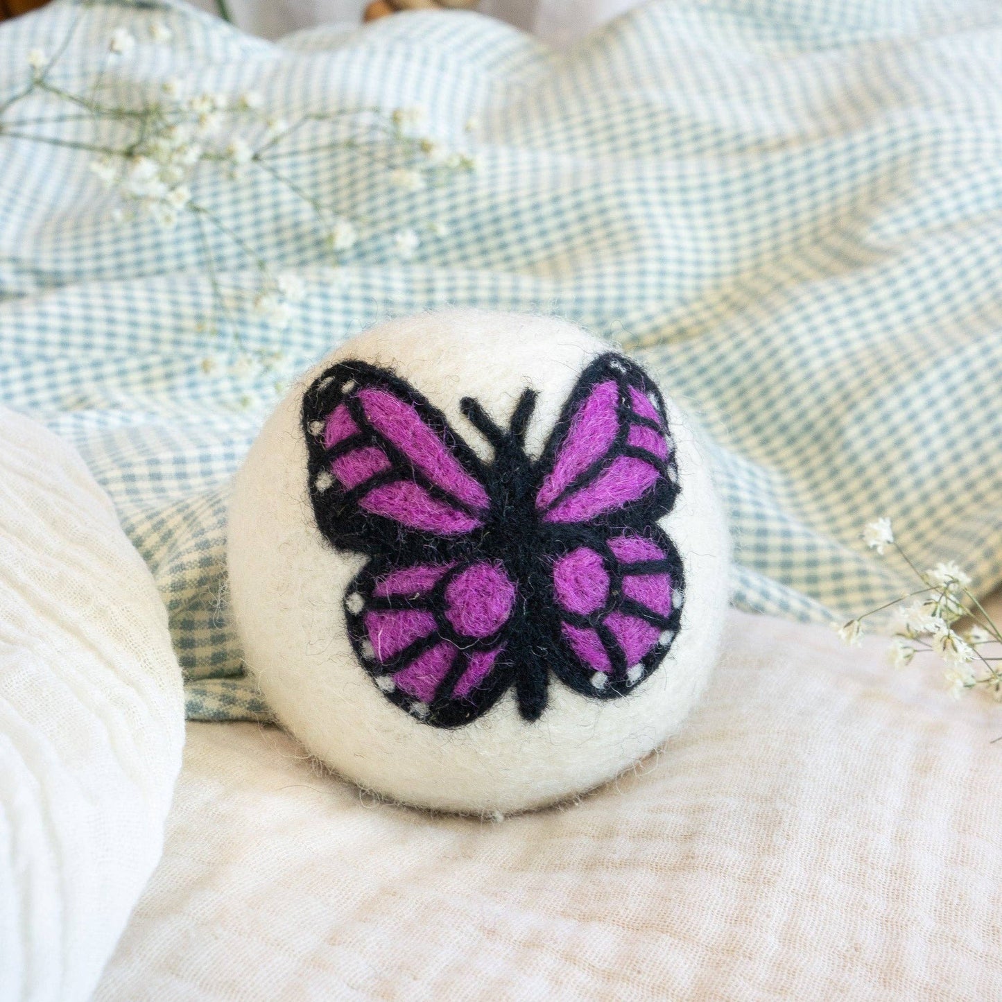 Monarch Butterfly Eco Wool Dryer Ball Set of 3