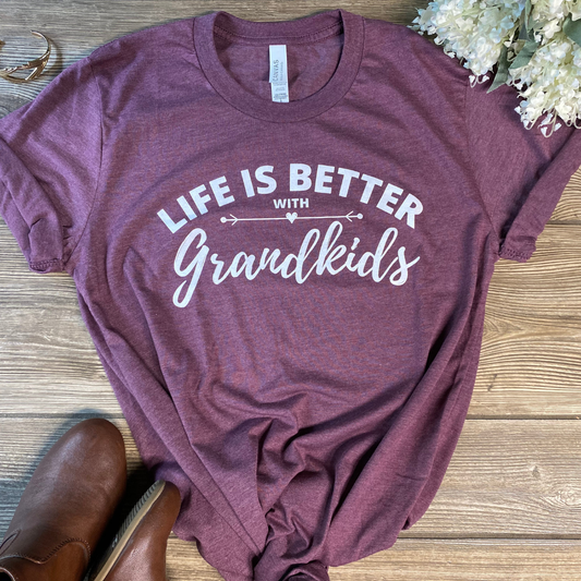 Grandma Shirt, Grandma Tee, Life is Better with Grandkids