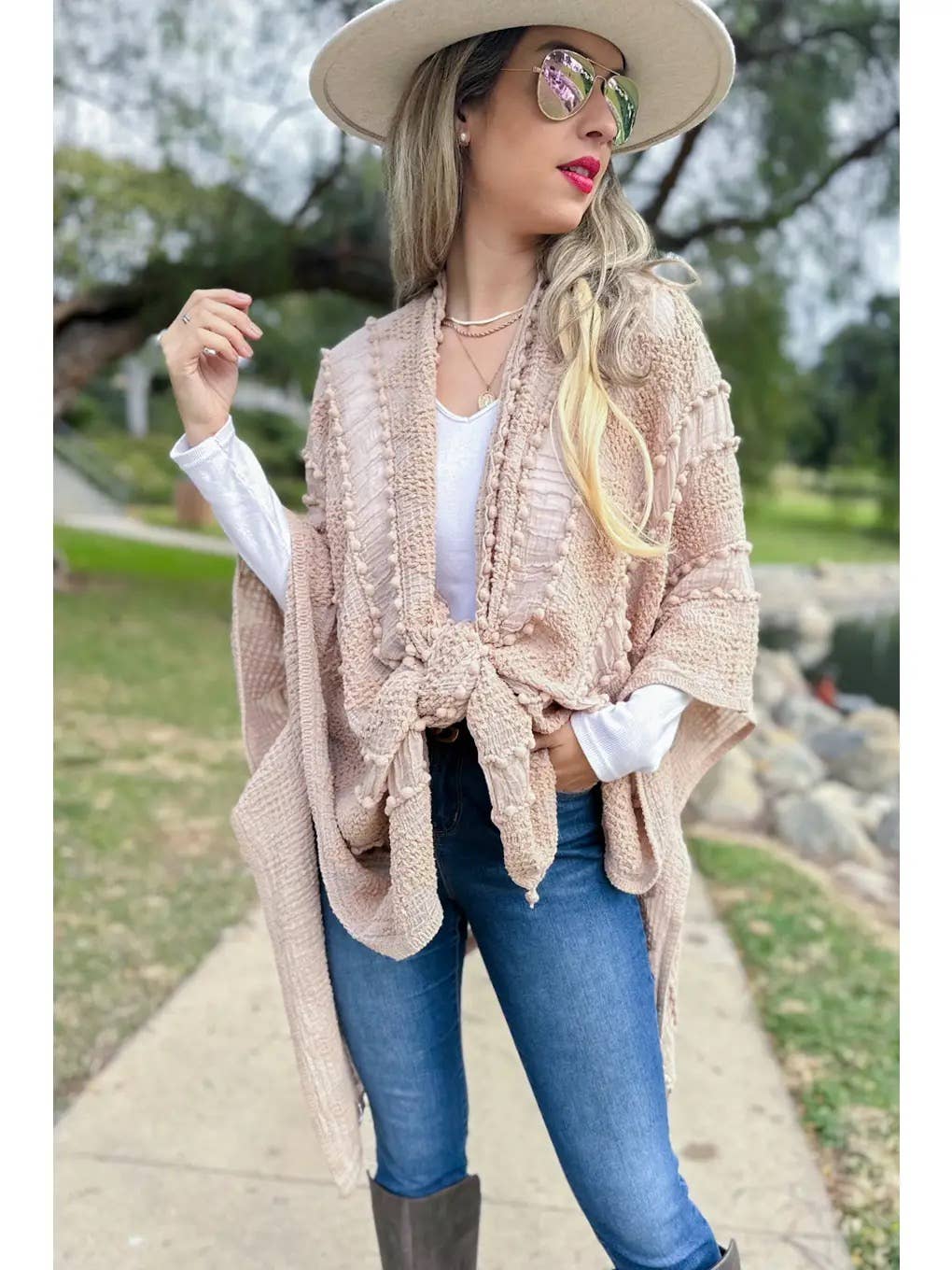 3D Textured Kimono Layering Cardigan
