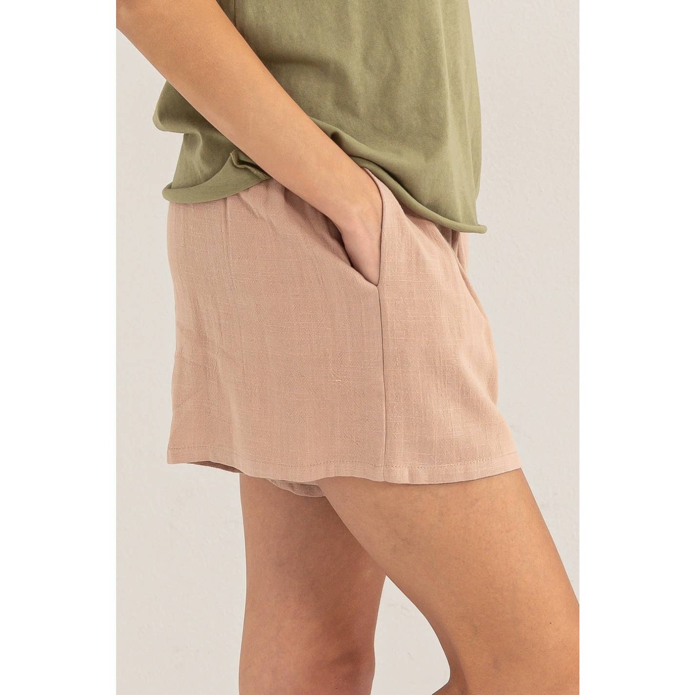 LINEN PAPERBAG SHORTS