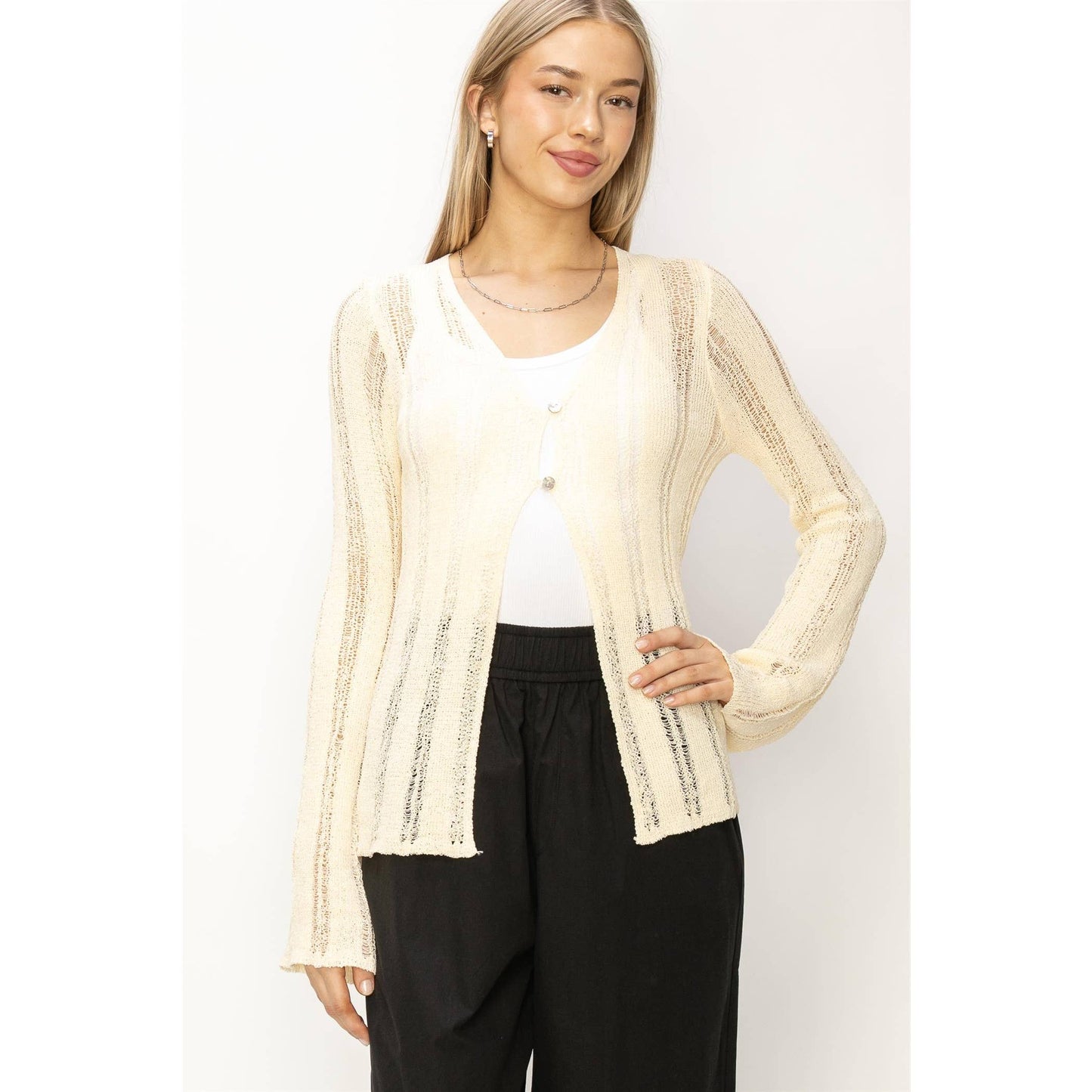 OPEN KNIT CARDIGAN