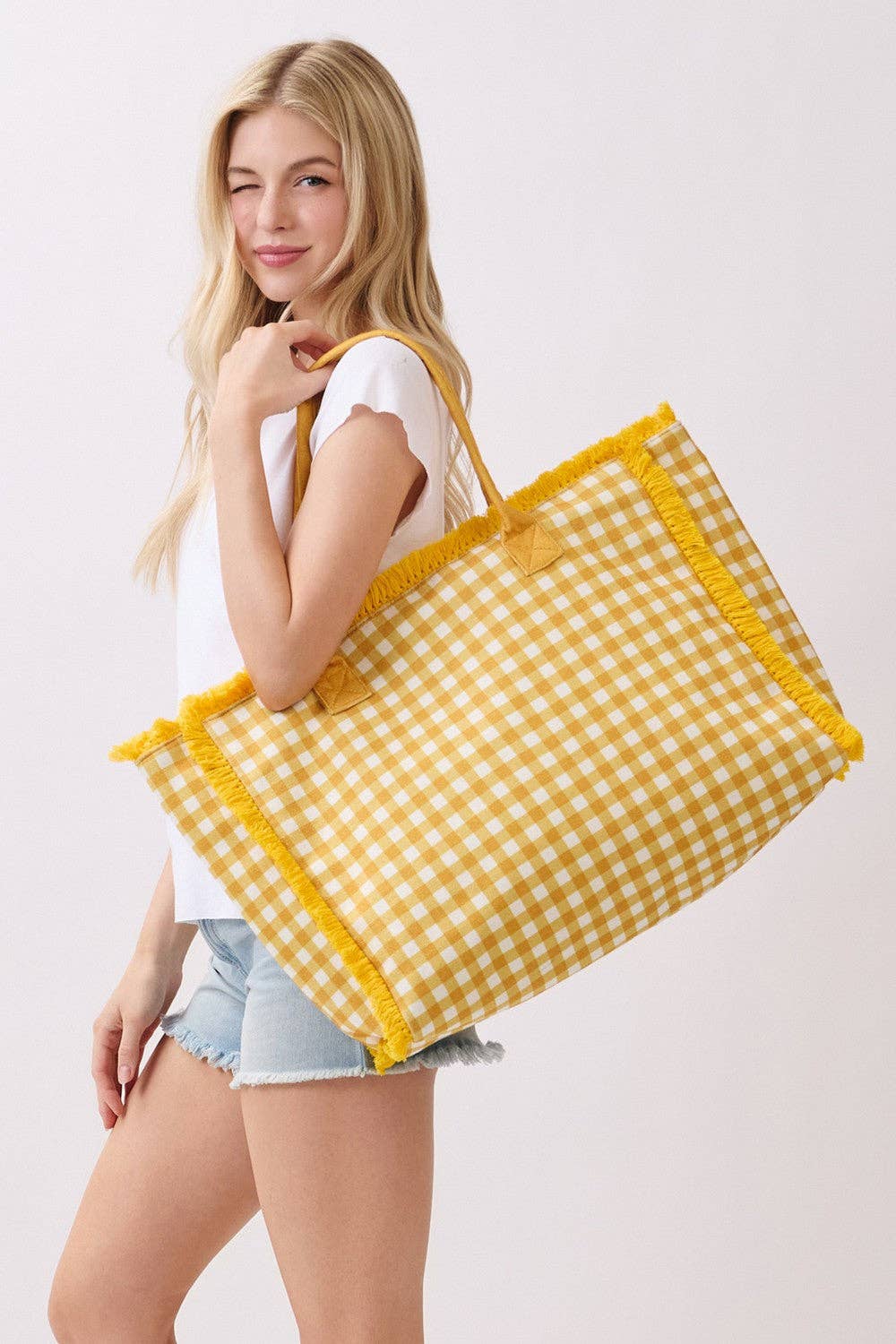 Classic Check Pattern Tote Bag