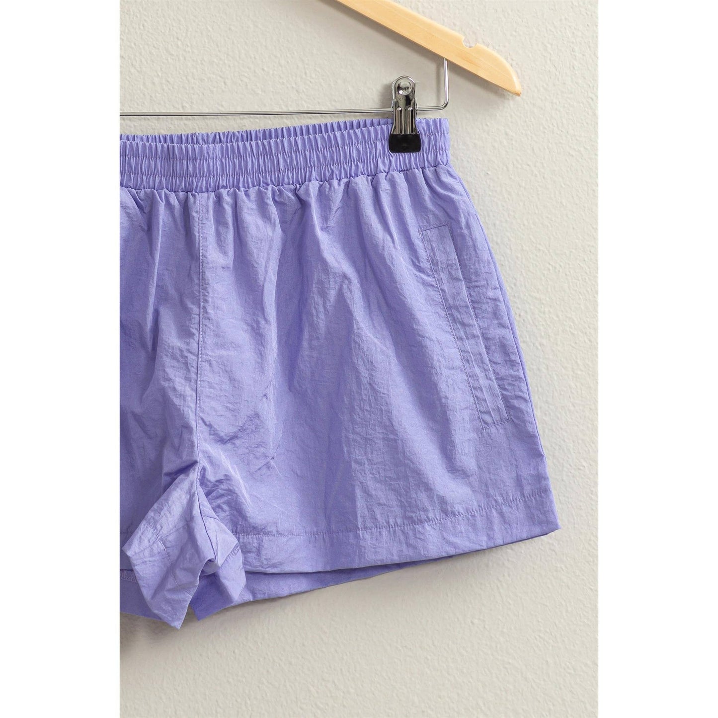 MID WAIST NYLON SHORTS