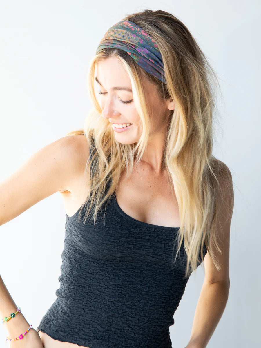 Natural Life Full Boho Bandeau® Headband - Dark Patchwork