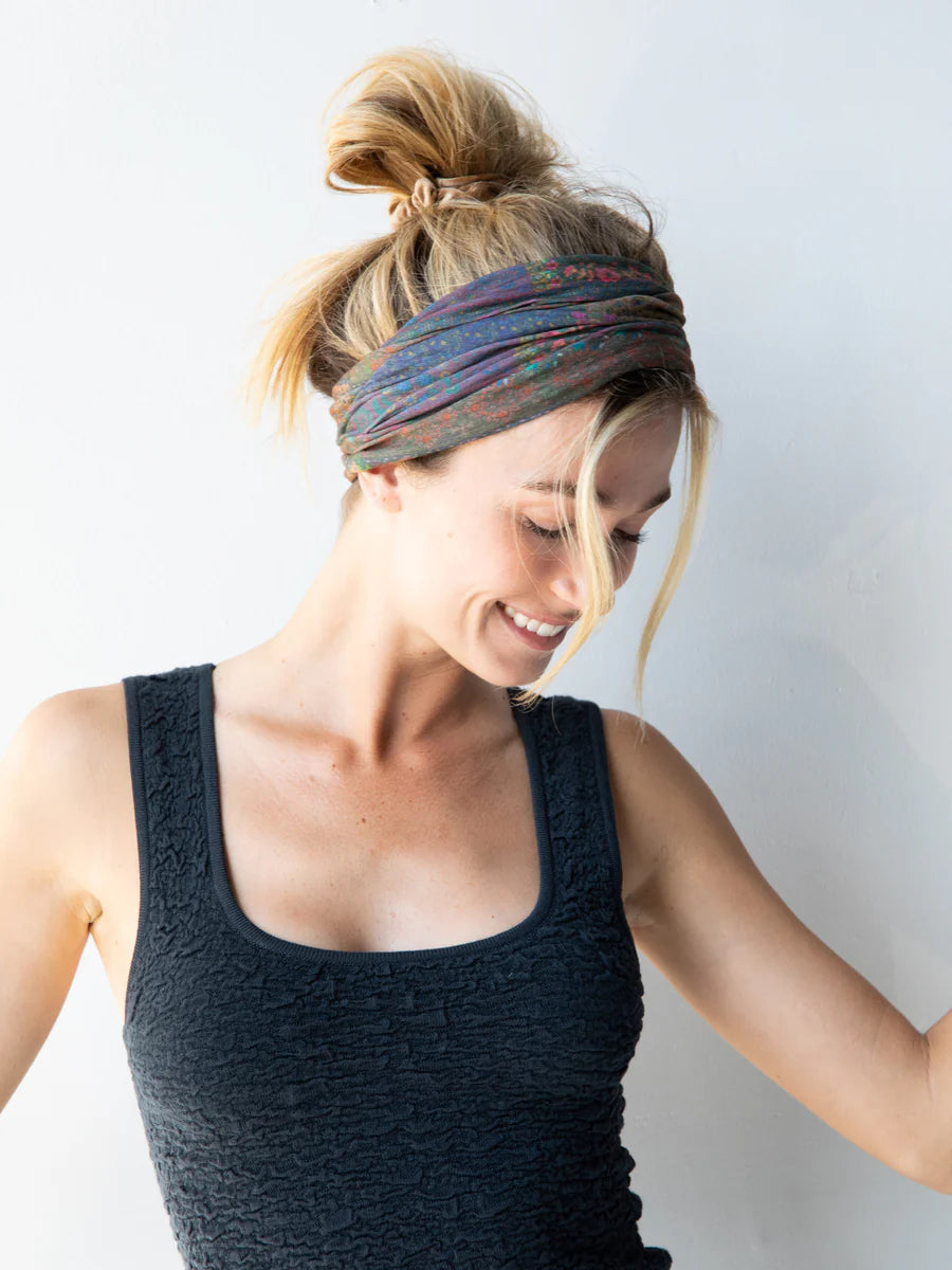 Natural Life Full Boho Bandeau® Headband - Dark Patchwork