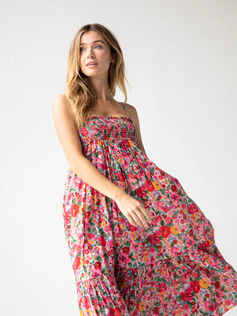 Natural Life Flora Cotton Convertible Maxi Skirt - Bright Pink Floral