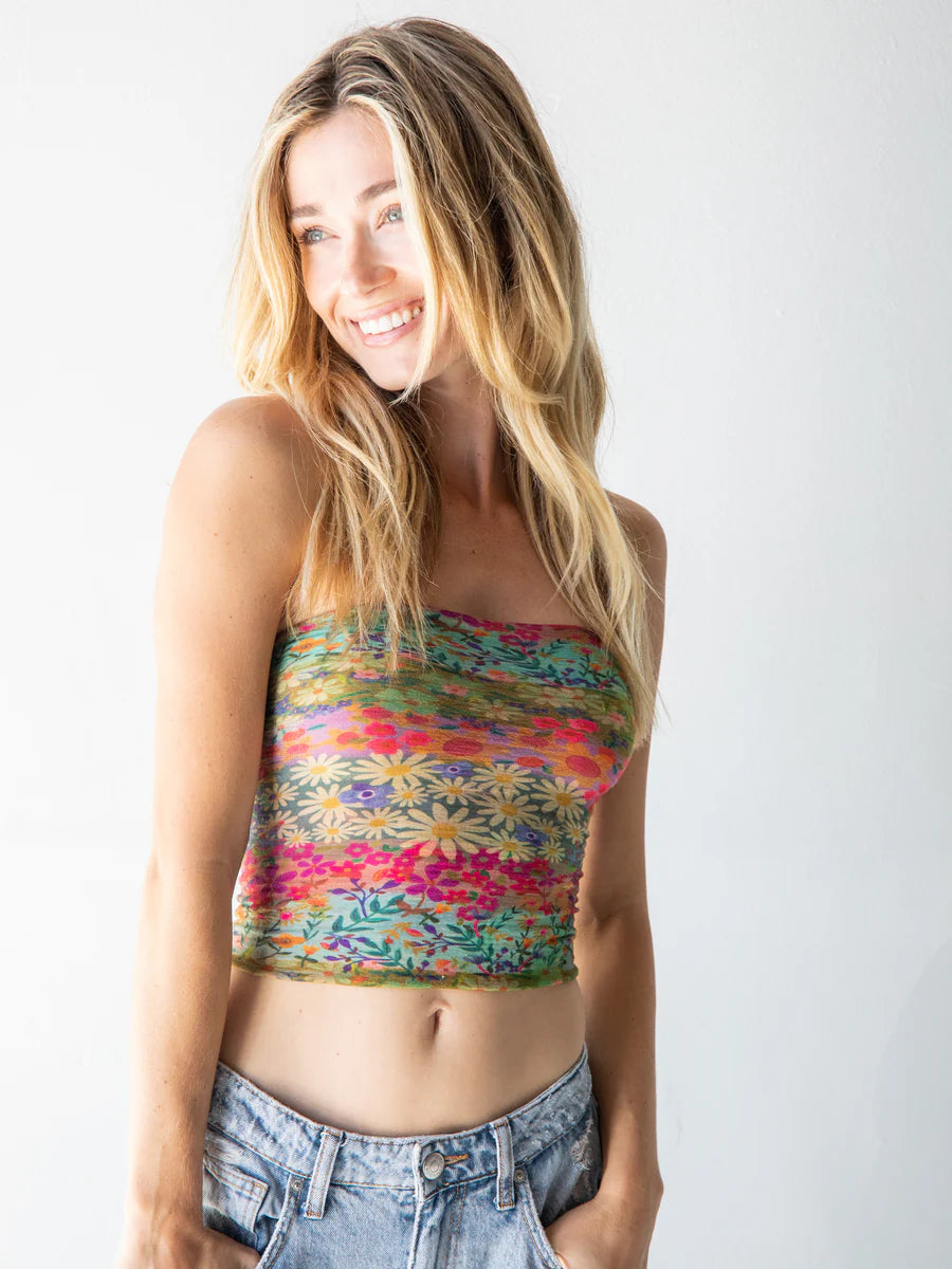 Natural Life Full Boho Bandeau® Headband - Wildflower Border