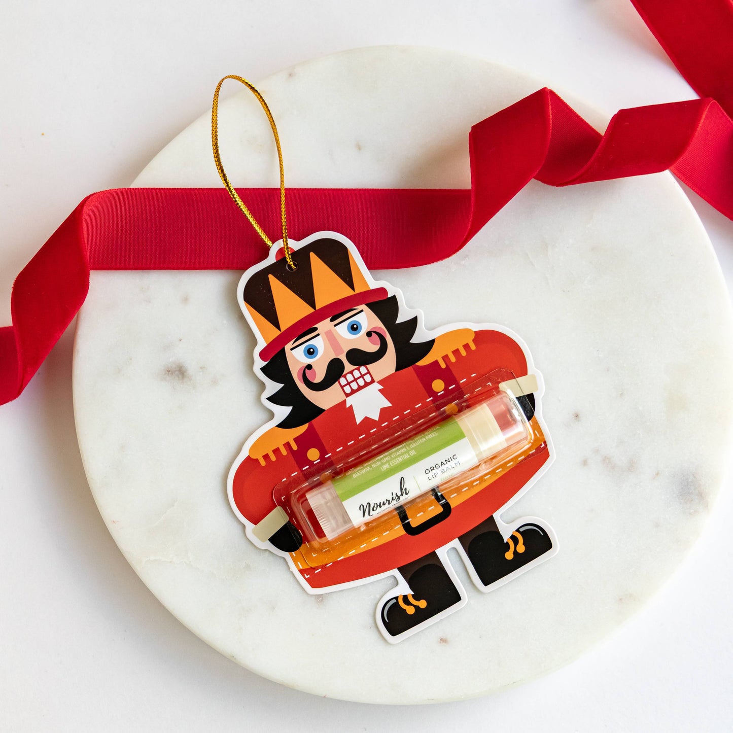 Kissmas Ornament - Holiday Christmas Ornament with Lip Balm