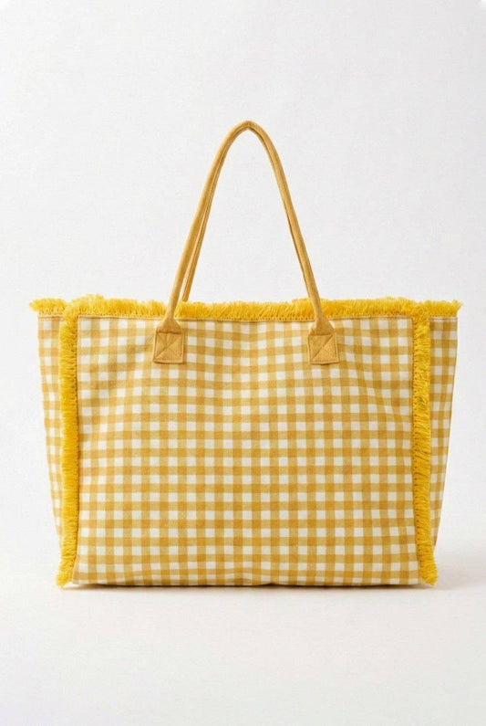 Classic Check Pattern Tote Bag