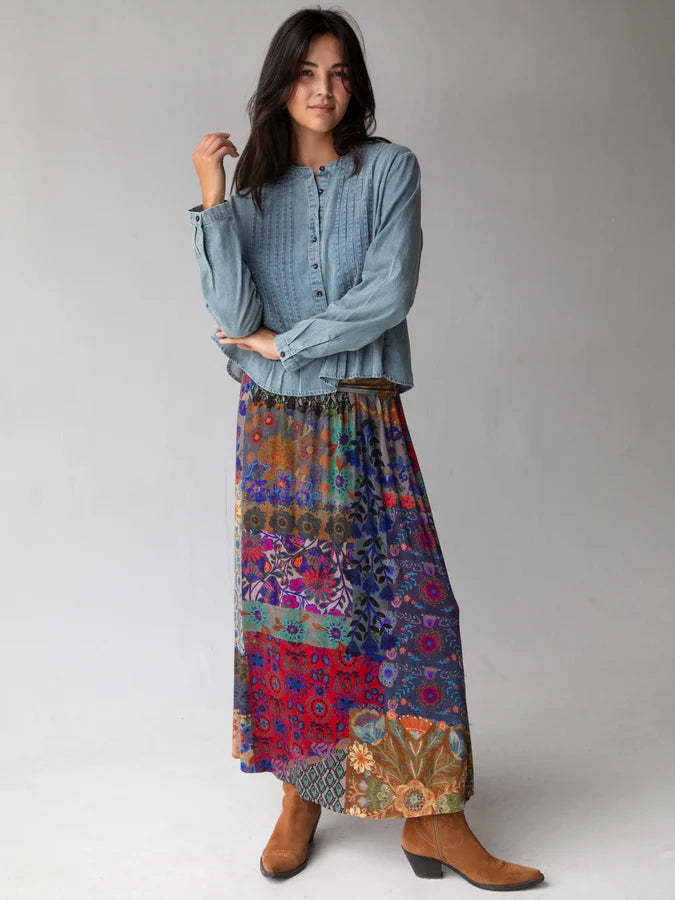 Natural Life Montana Cotton Top-Denim