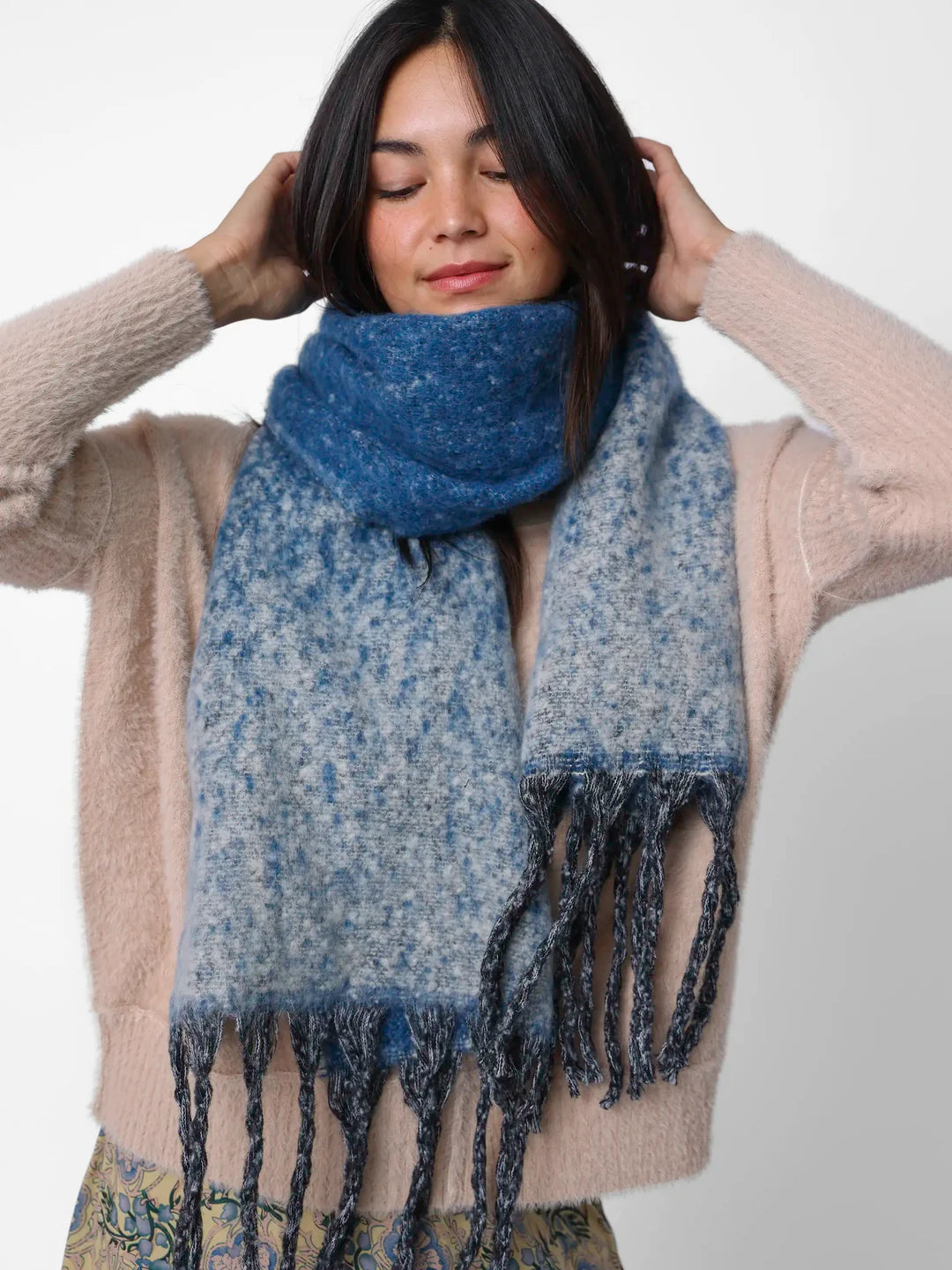 Natural Life Cuddle Up Cozy Scarf-Indigo Ombre