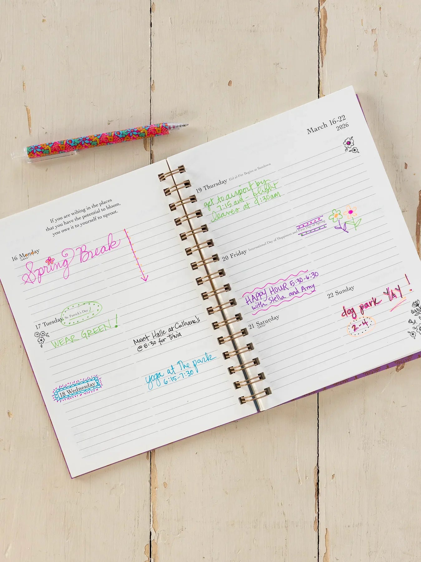 Natural Life 2026 12 Month Planner-Coffee