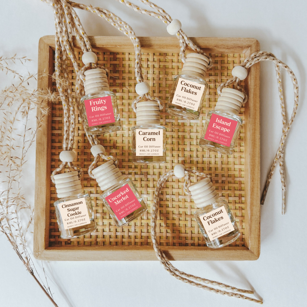 Hanging Car Diffusers | Raspberry Sugar | Made in USA