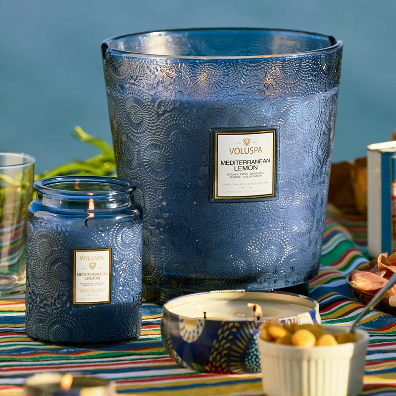 Voluspa Mediterranean Lemon 3 Wick Tin Candle