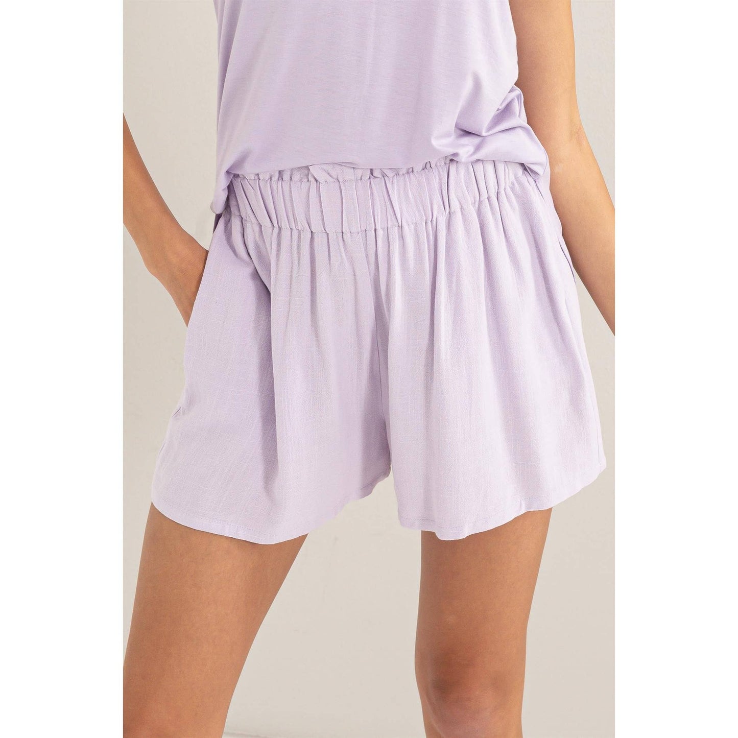 LINEN PAPERBAG SHORTS