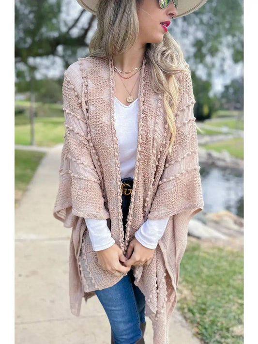 3D Textured Kimono Layering Cardigan