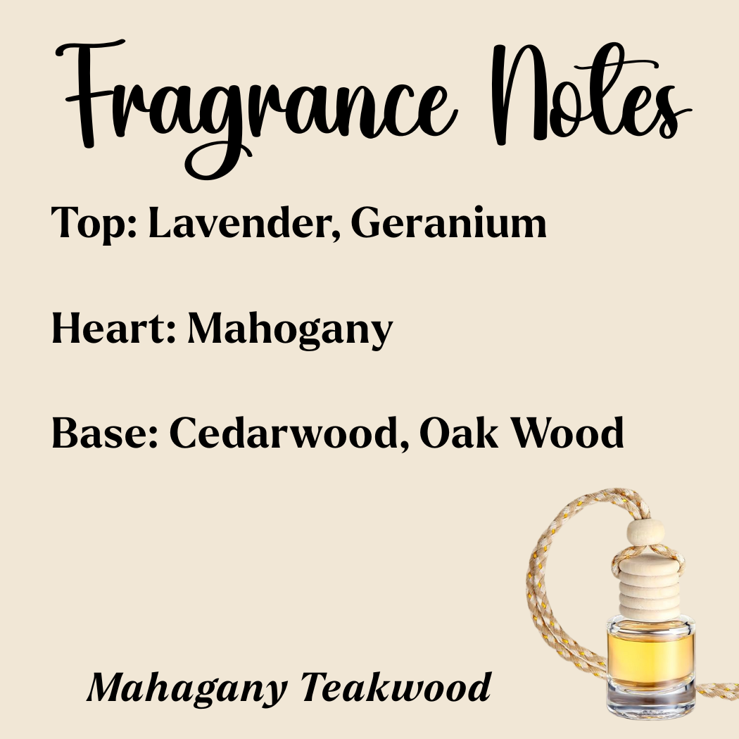 Hanging Car Diffusers | Teakwood Mahogany | Made in USA