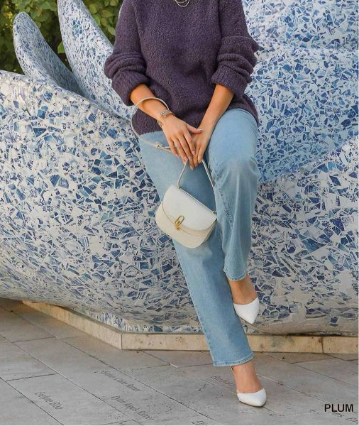 Umgee Fluffy Boucle Pullover Knit