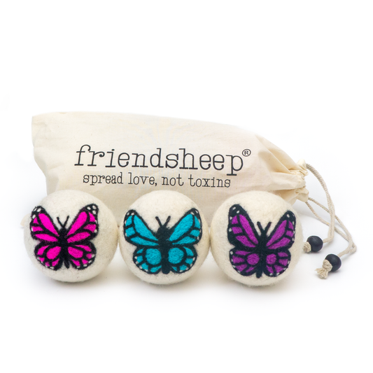 Monarch Butterfly Eco Wool Dryer Ball Set of 3