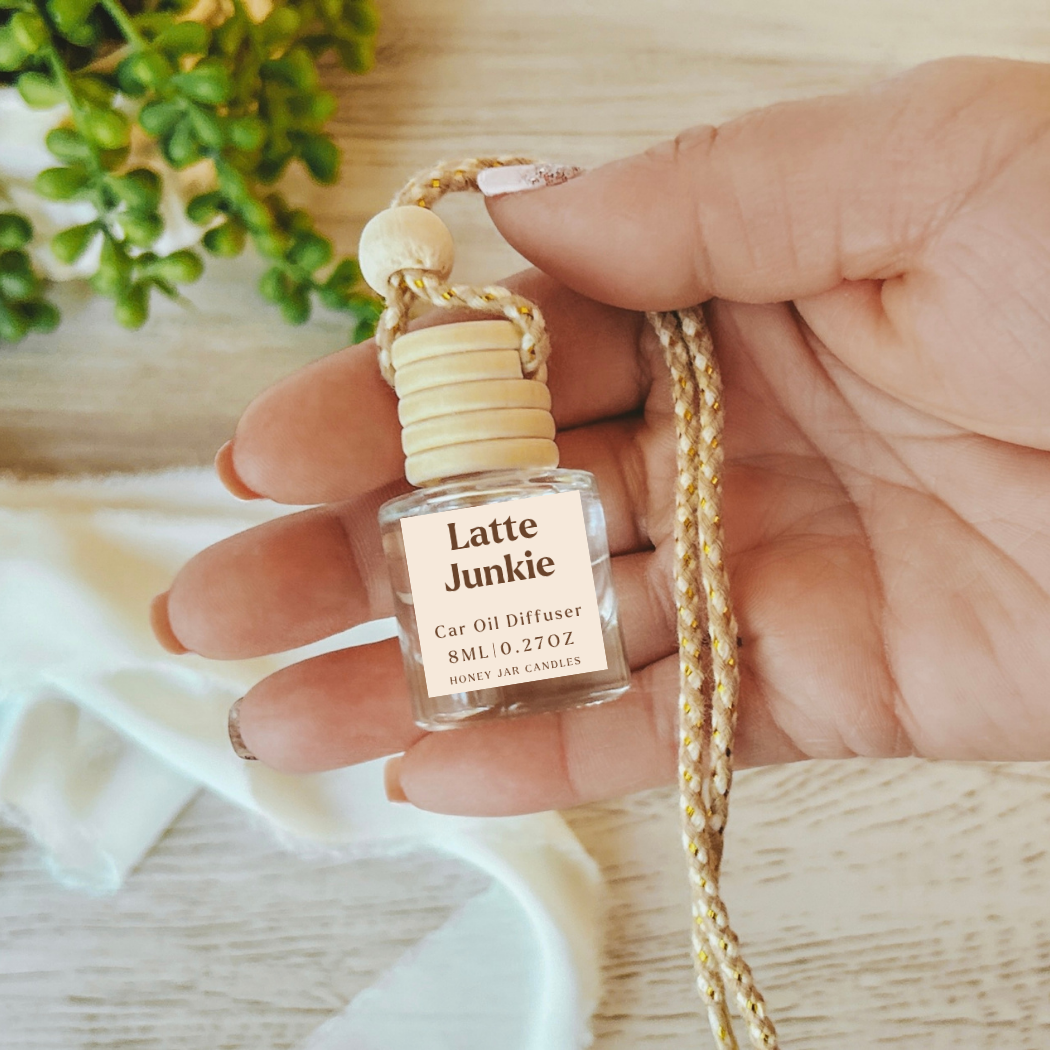 Hanging Car Diffusers | Latte Junkie | Made in USA