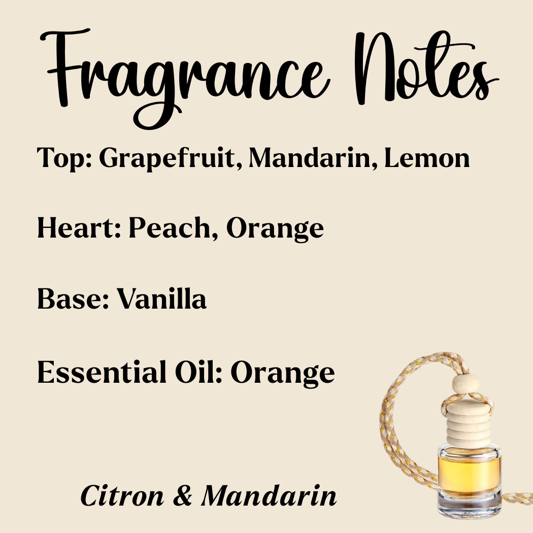 Hanging Car Diffusers | Vanilla Mandarin | Made in USA