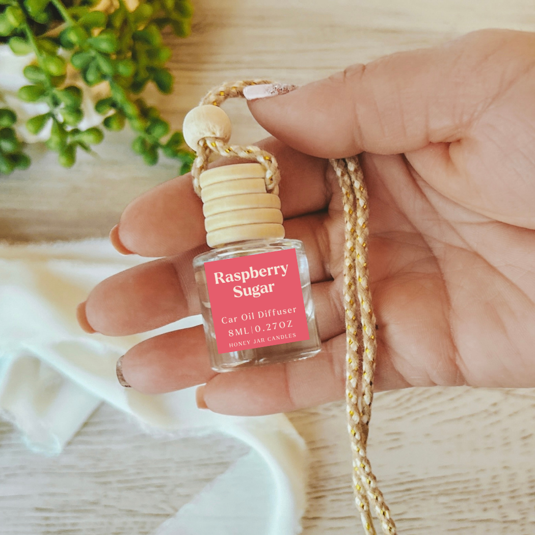 Hanging Car Diffusers | Raspberry Sugar | Made in USA