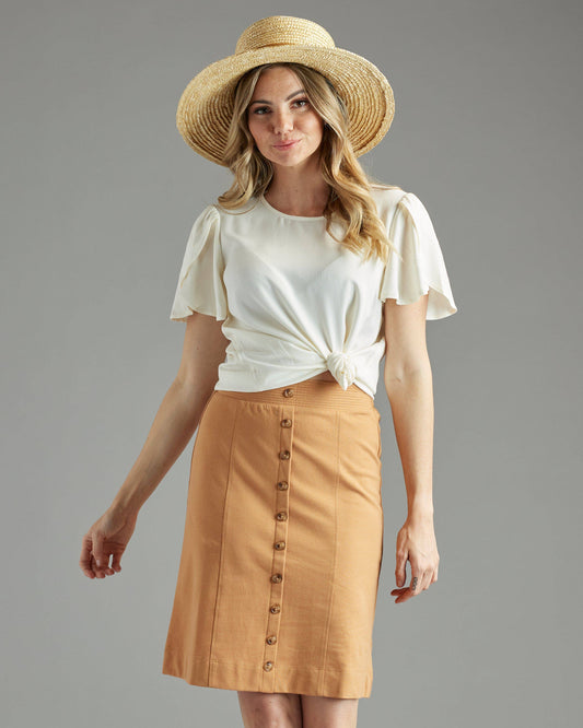 Alexandra Button Skirt