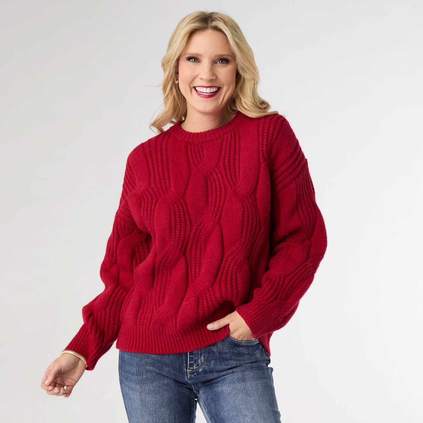 Sascha Chunky Cable Knit Sweater
