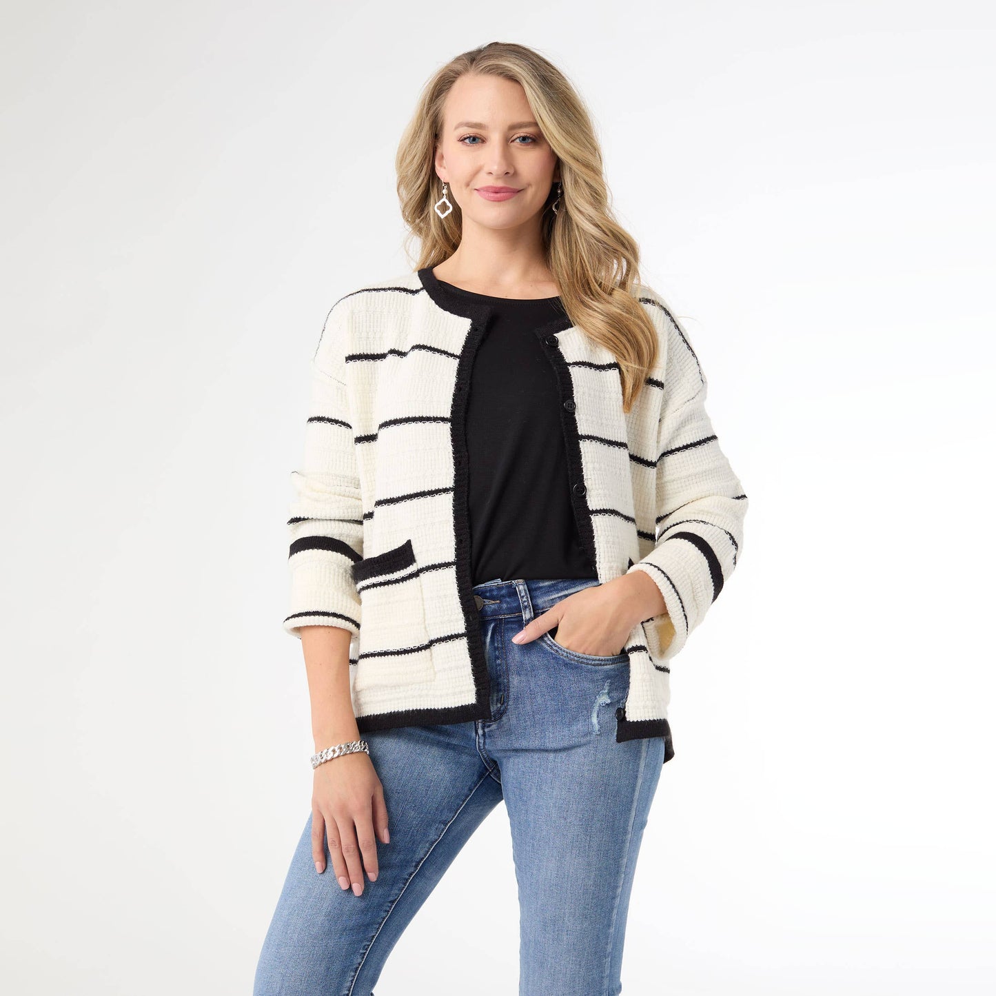 Annalie Cardigan with Front Pockets
