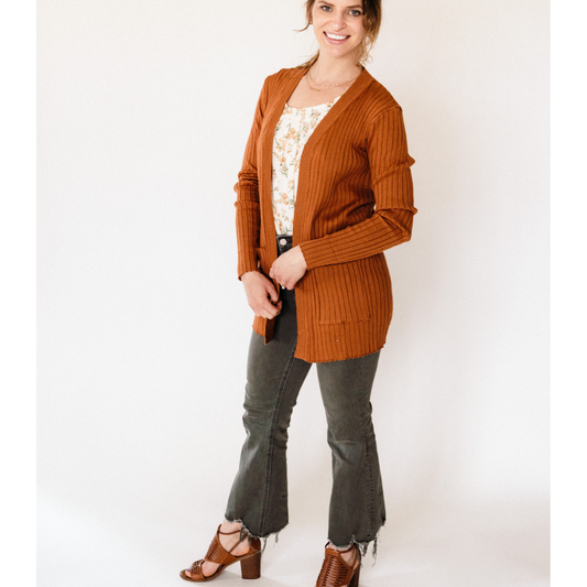 Camel Pocketed Cardigan