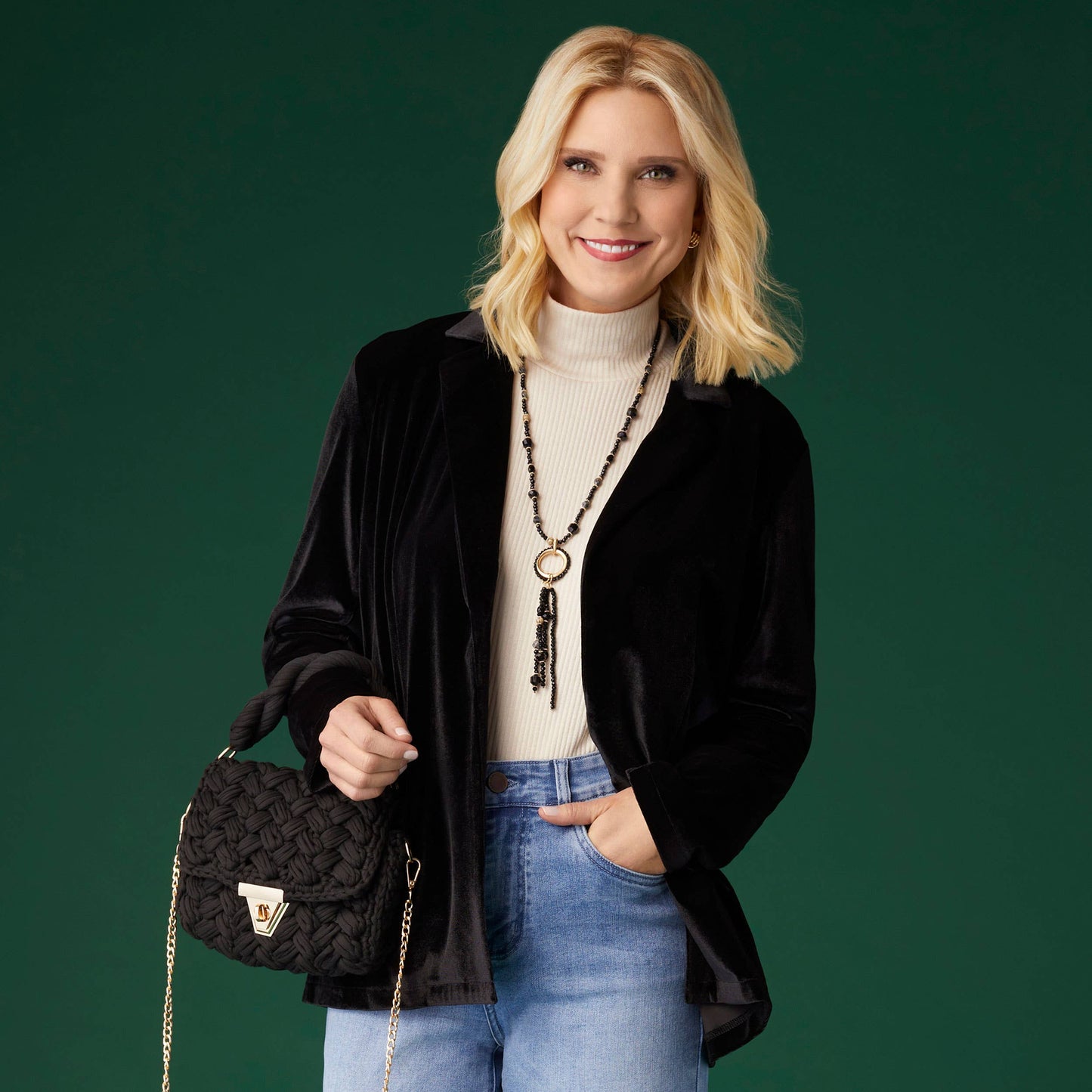 Penny Velour Open Cardigan