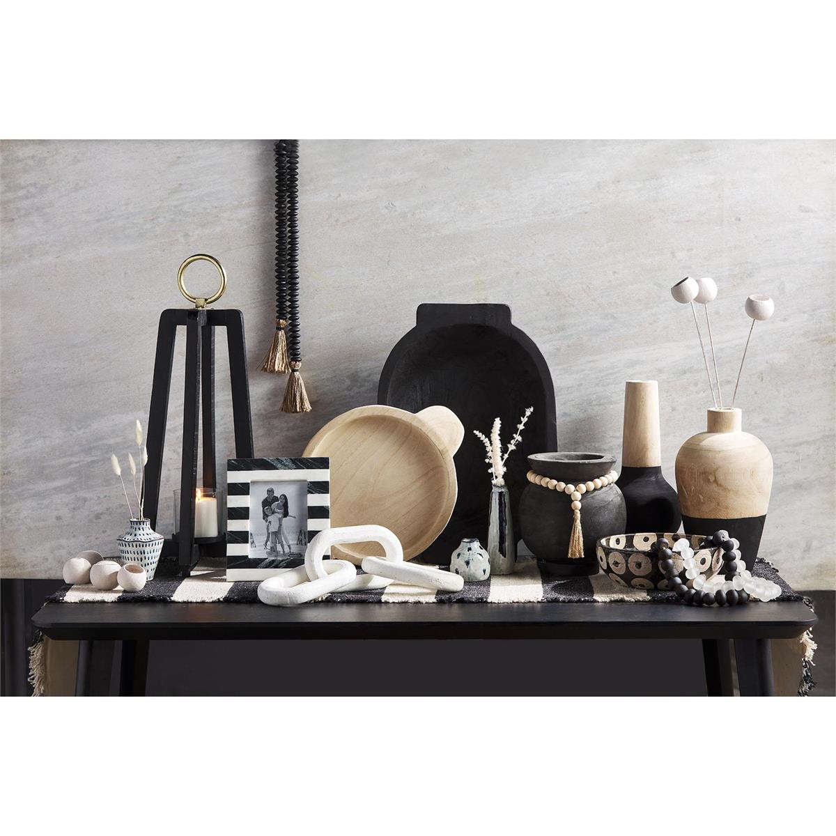 Mud Pie Black Oval Dough Bowl Set