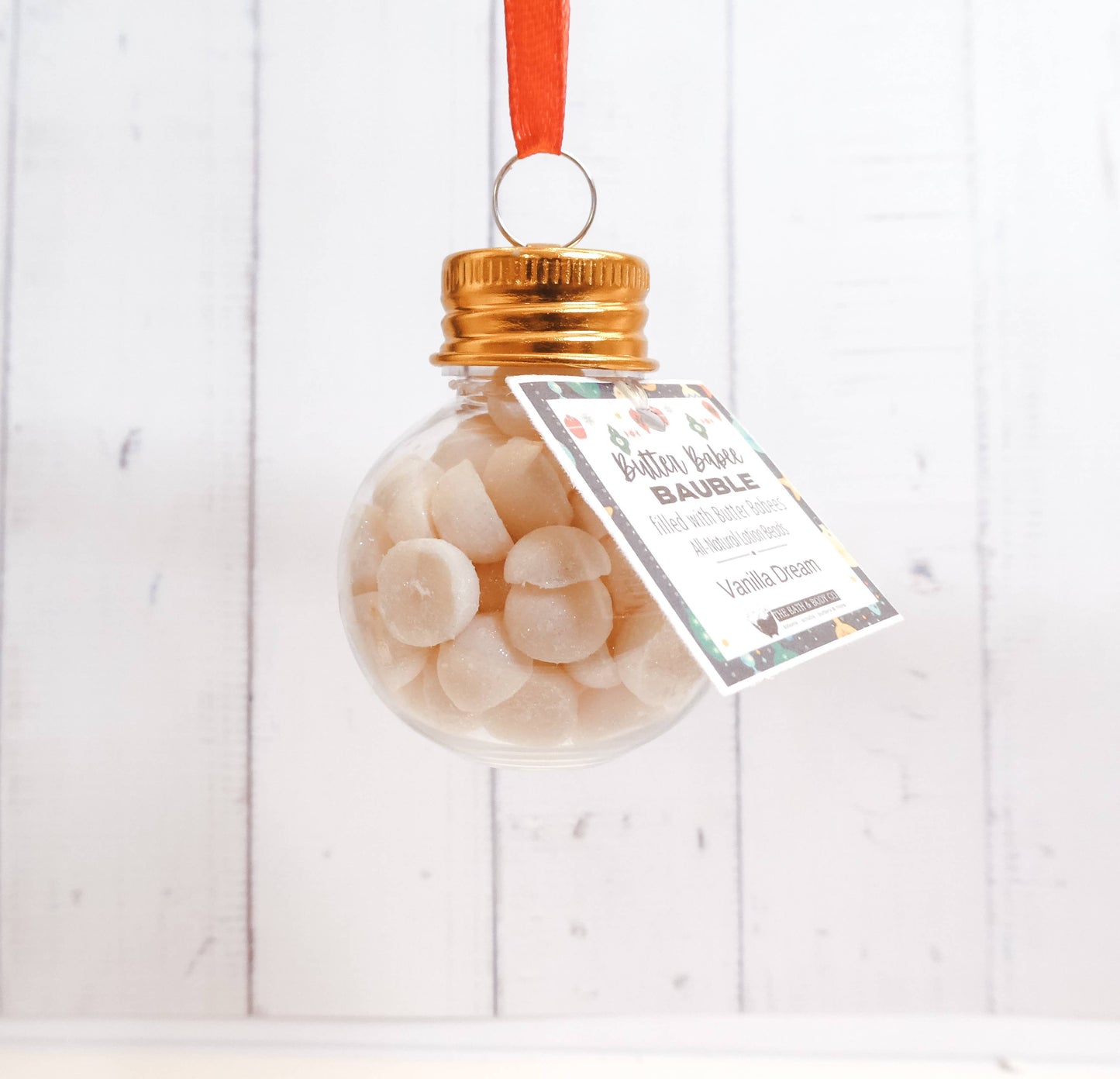 Body Butter Ornament - Natural Single Use Lotion Bead Gift