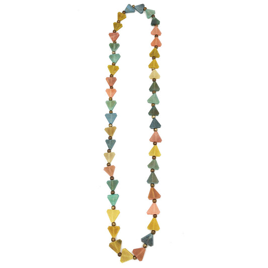 Omala Pleasing Pastels Collection Necklace - Triangle Beads