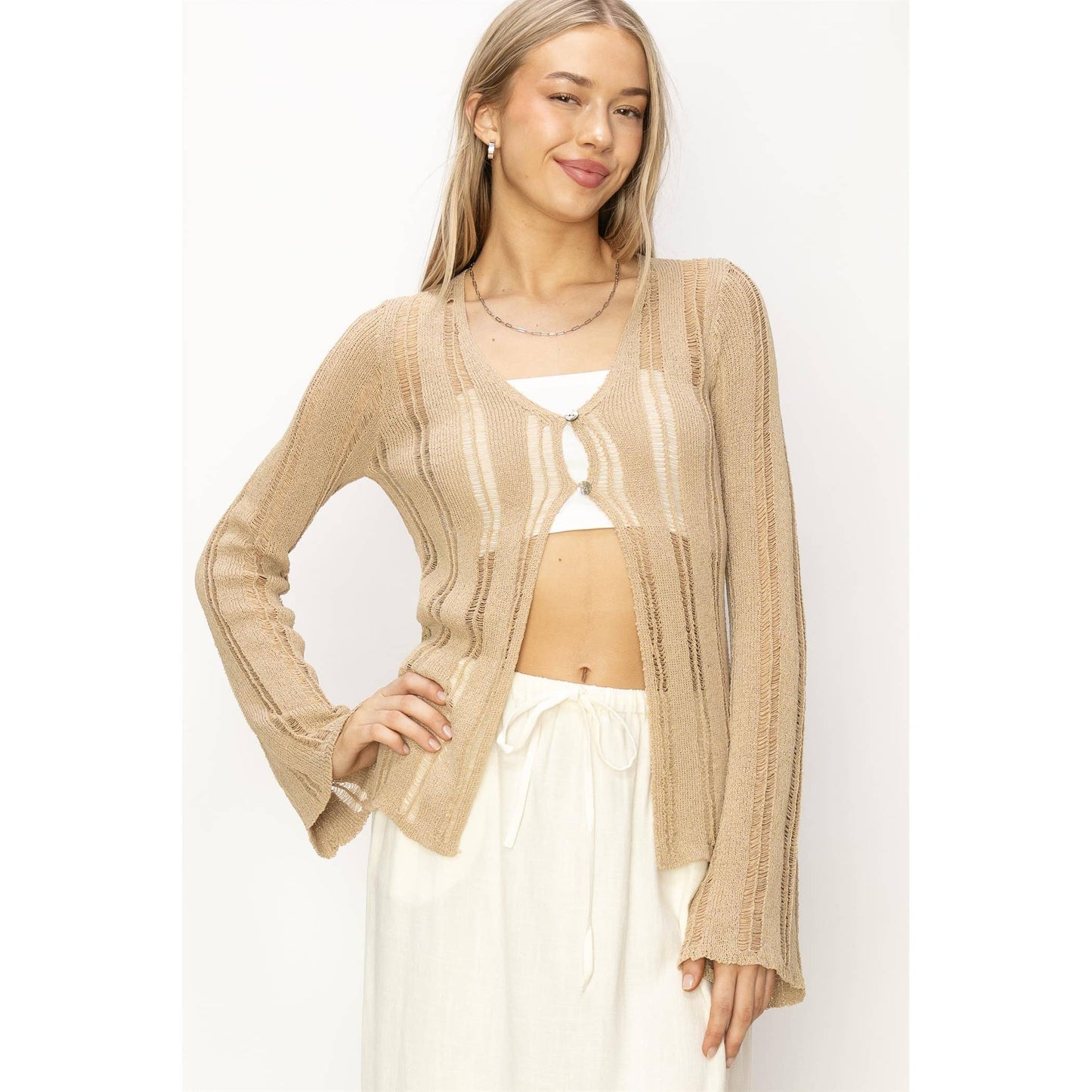 OPEN KNIT CARDIGAN