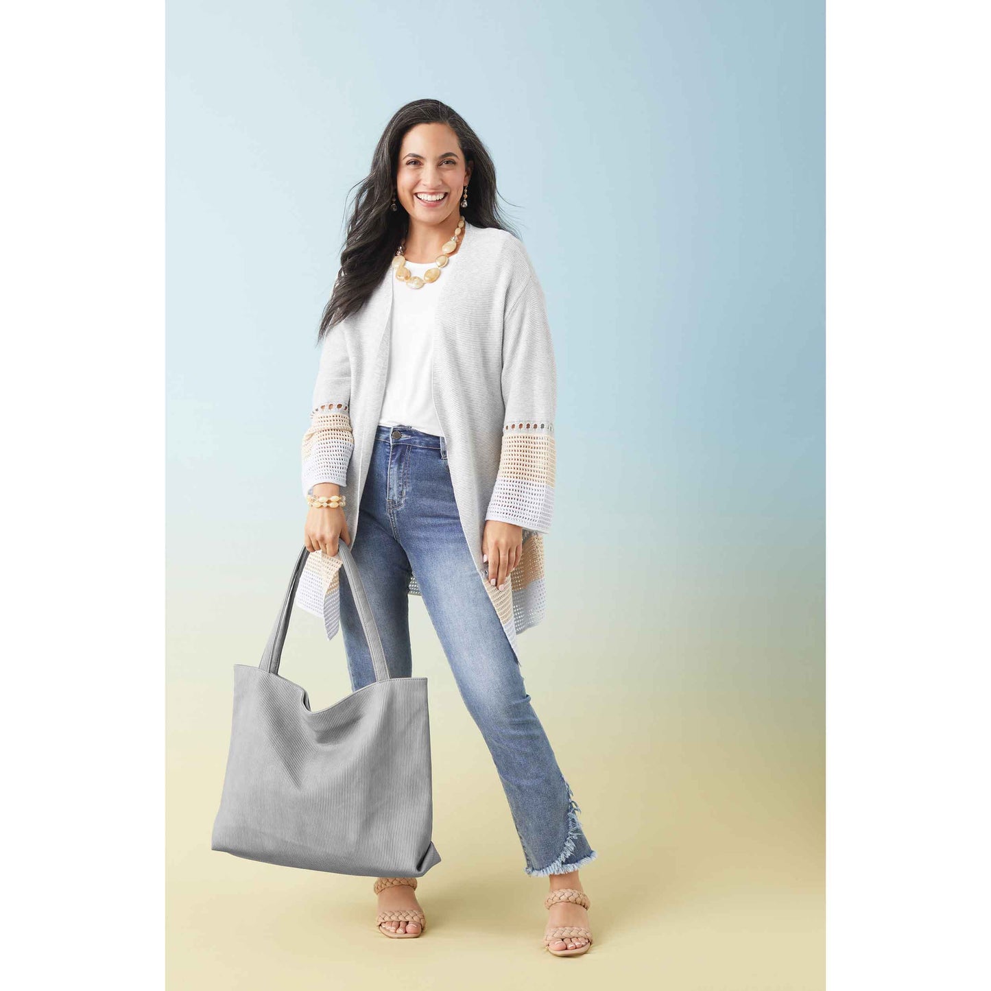 Judie Cardigan with Crochet Border