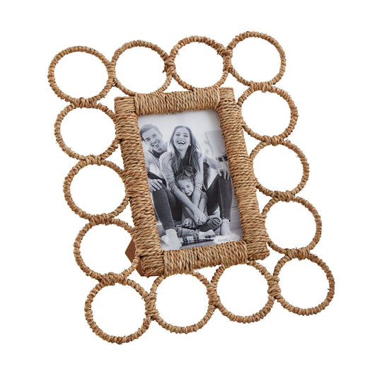 Mud Pie Large Seagrass Link Photo Frame